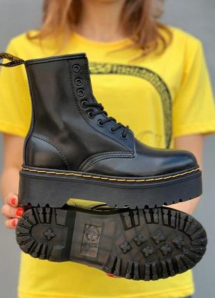 Ботинки кожаные dr. martens bex black❤, мартинсы, демисезонные кожаные сапоги2 фото