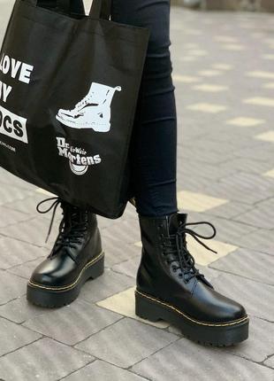 Ботинки кожаные dr. martens bex black❤, мартинсы, демисезонные кожаные сапоги5 фото