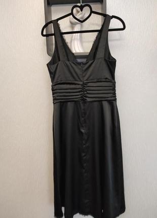 Черное атласное платье бренд esprit3 фото