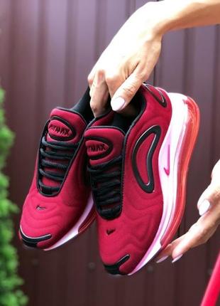 Nike air max 720 шикарные женские кроссовки бордового цвета1 фото