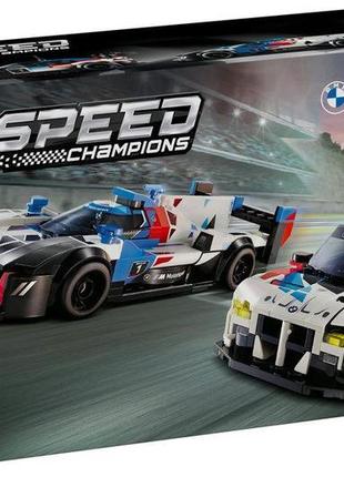 Конструктор lego speed champions автомобілі для перегонів bmw m4 gt3 і bmw m hybrid v8 676 деталей (76922)