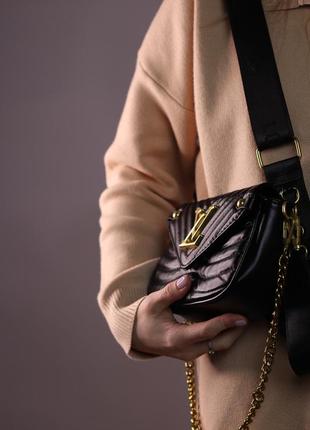 Жіноча сумка louis vuitton multi pochette black женская сумка, брендова сумка луі віттон мульті чорна  sk04124 фото