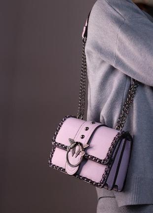 Жіноча сумка pinco lilac женская сумка, брендова сумка pinco lilac  sk18015 фото