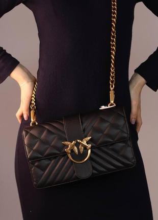 Женская сумка pinko love classic icon v quilt black, женская сумка, пинко черного цвета  sk1802p2 фото