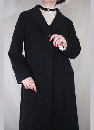 Вінтажне шерстяне пальто з кашеміром windsmoor (вінтаж, довге, класичне, демі, тепле)8 фото