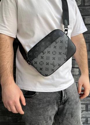 Мужская сумка через плечо луи витон стильная сумка-мессенджер 2 в 1 louis vuitton, классическая ежедневная9 фото