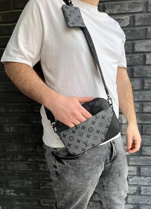 Мужская сумка через плечо луи витон стильная сумка-мессенджер 2 в 1 louis vuitton, классическая ежедневная6 фото