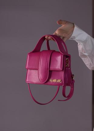 Жіноча сумка jacquemus mini fuxia, женская сумка, жакмюс кольору фуксії  sk01205 фото