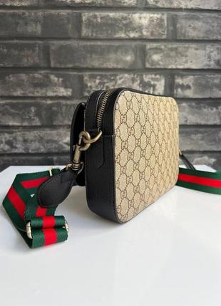 Чоловіча сумка через плече gucci натуральна шкіра модна сумка для чоловіків класична щоденна сумка  cap1923 фото