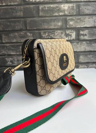 Чоловіча сумка через плече gucci натуральна шкіра модна сумка для чоловіків класична щоденна сумка  cap1929 фото