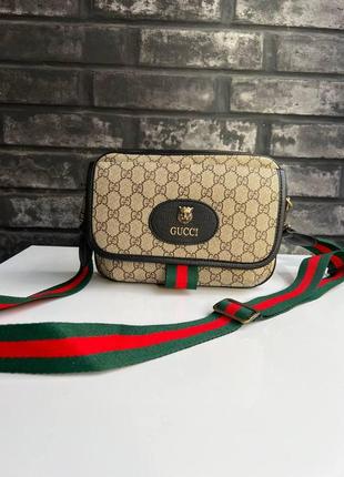 Чоловіча сумка через плече gucci натуральна шкіра модна сумка для чоловіків класична щоденна сумка  cap1926 фото