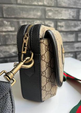 Чоловіча сумка через плече gucci натуральна шкіра модна сумка для чоловіків класична щоденна сумка  cap1922 фото