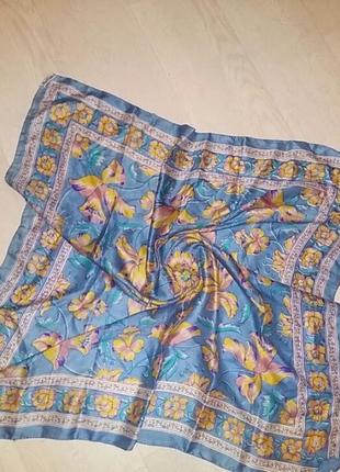 Невероятно красивый шелковый платок. индия.1 фото