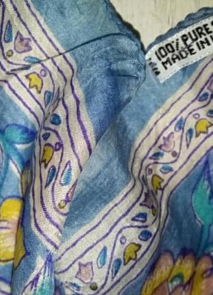 Невероятно красивый шелковый платок. индия.3 фото