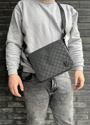 Мужская сумка через плечо луи витон стильная сумка-мессенджер louis vuitton, классическая ежедневная  cap205