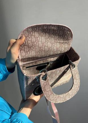 Женская сумка dior lady d-lite диор маленькая сумка шоппер на плечо красивая, легкая, текстильная сумка6 фото