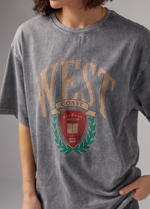 Океан стилю: футболка в техніці тай-дай з написом west coast6 фото