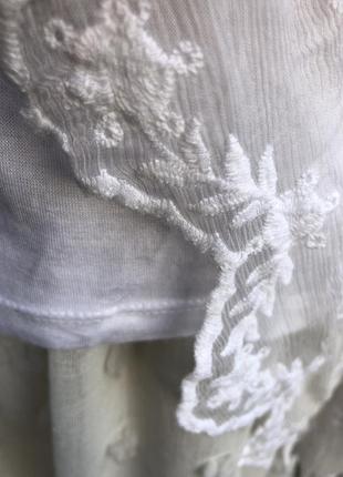 Белая,шелк блуза реглан,кружево,этно бохо стиль3 фото
