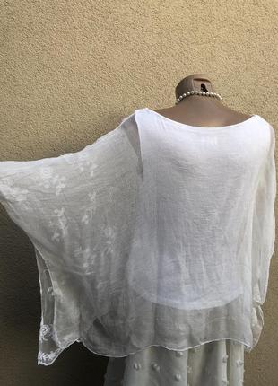 Белая,шелк блуза реглан,кружево,этно бохо стиль9 фото