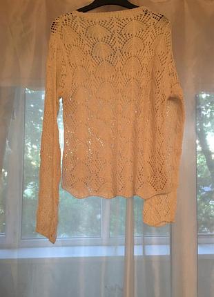 Свитер белый ажурный 2