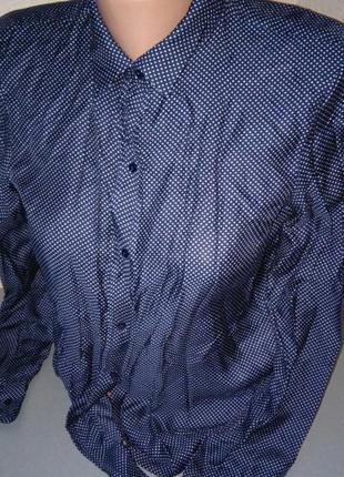 Новая стильная рубашечка в мелкий горох вискоза от zara xs