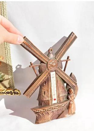 Вінтажний термометр в голландському стилі. градусник. чудовий, рабочий стан.