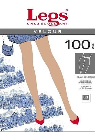 Женские колготы темно-синего цвета тм legs 610 velour 1002 фото