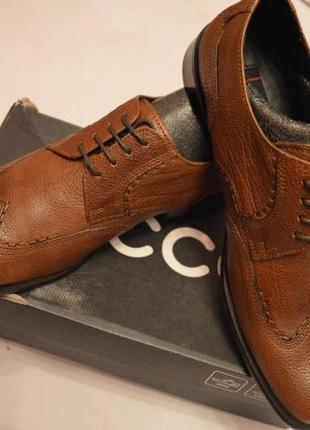 Кожаные мужские туфли ecco 4