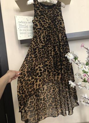 Асиметричне леопардове плаття, шифонова сукня, сукня з тваринним принтом4 фото