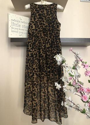 Асиметричне леопардове плаття, шифонова сукня, сукня з тваринним принтом6 фото