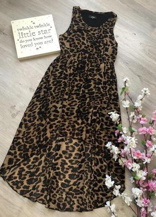 Асиметричне леопардове плаття, шифонова сукня, сукня з тваринним принтом1 фото