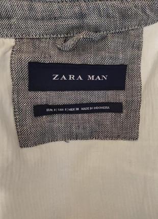 Бомбер zara man натуральний льон6 фото