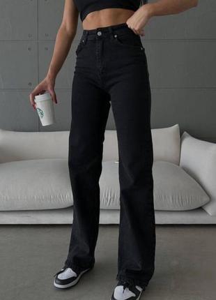 Прямые джинсы чёрный