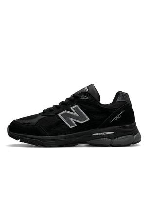 Кросівки new balance 990 світло-сірі (нев балансе чорні з білим)