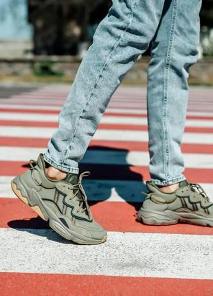 Кроссовки adidas ozweego khaki кросівки3 фото