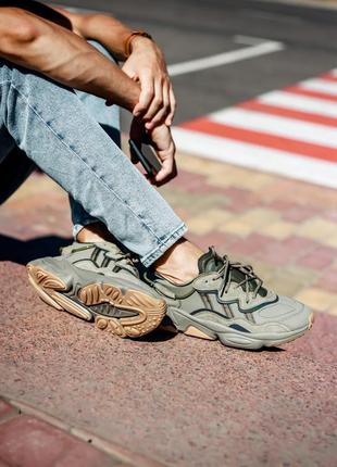 Кроссовки adidas ozweego khaki кросівки10 фото