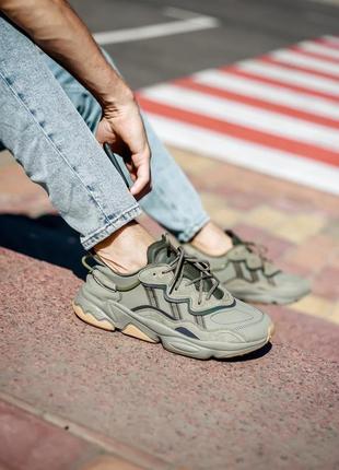 Кроссовки adidas ozweego khaki кросівки4 фото