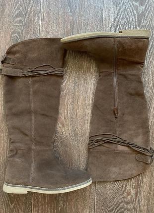 Замшевые сапоги