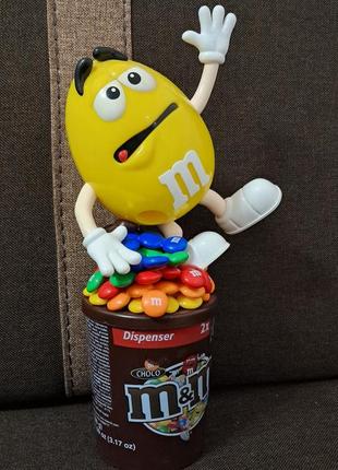 Диспенсер m&m's для конфет желтый коллекционный2 фото