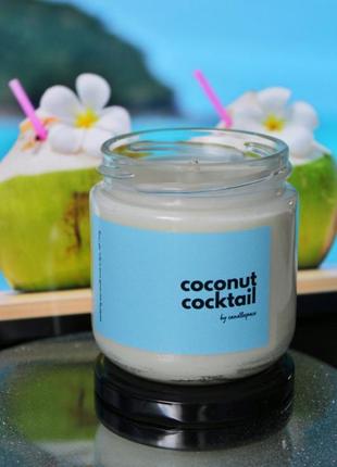 Соєва ароматична свічка "coconut cocktail"5 фото
