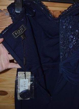 Платье кружевом и паетками lipsy london!