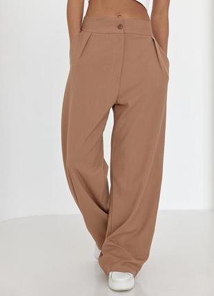 Жіночі штани вільного крою з кишенями артикул: 9404-1