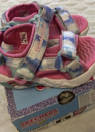 Дитячі сандалі босоніжки skechers rainbow racer light 22 см