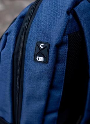 Спортивний рюкзак на два відділення синього кольору4 фото