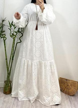 Платье макси с прошвы asos