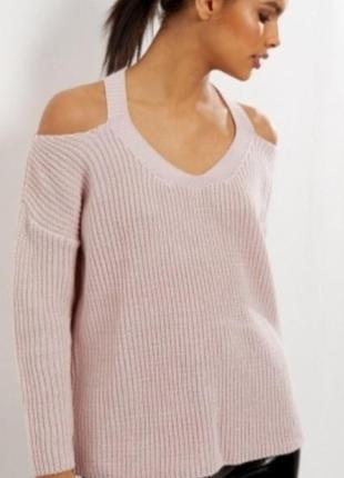 Свитер, джемпер оверсайз с открытыми плечами new look