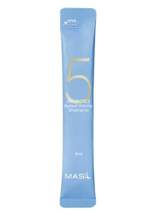 Masil 5 probiotics perfect volume shampoo sample шампунь с пробиотиками для идеального объема волос