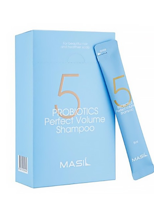 Masil 5 probiotics perfect volume shampoo sample шампунь с пробиотиками для идеального объема волос2 фото