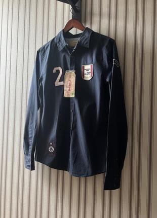 Чоловіча сорочка рубашка на довгий рукав bershka