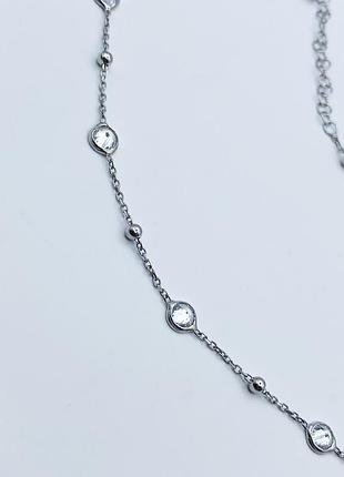 Колье серебряное с кубическим цирконием 60 4,92 г
